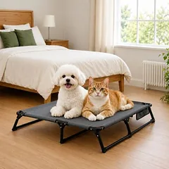 Yommy | Erhöhtes Hundebett | Klappbar und Atmungsaktiv