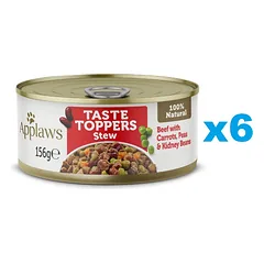 APPLAWS Taste Toppers Troškinys su jautiena, morkomis ir žirniais 6x156 g