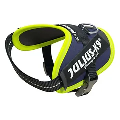 Julius - K9 IDC Powerharness Jeans Neon - aukštos kokybės šunų petnešos iš džinsinio ir neoninių spalvų, 3 — 5 nuotrauka