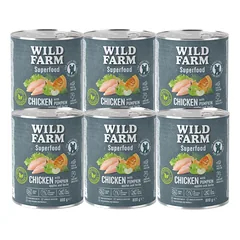WILD FARM Superfood Chicken (Vištiena su moliūgais, obuoliais ir žolelėmis) 6x800 g pašaro šunims be grūdų