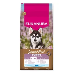 Eukanuba Grain Free sausas maistas didelių veislių šuniukams su žuvimi, L, 12 kg