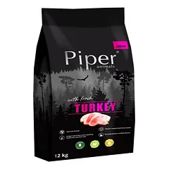 PIPER sausas šunų maistas Junior su kalakutiena 12 kg