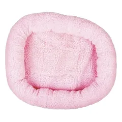 Duvo+ Bett oval Schafsfell rosa für Katzen
