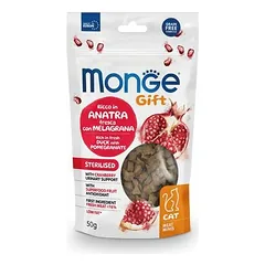 Monge Cat Gift Meat Minis Sterilised Adult Rich in Fresh Duck with Pomegranate 50 g