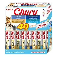 INABA Churu katėms - mišraus skonio su tunu 40x14g
