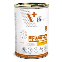 VET EXPERT Veterinary Diet Dog Intestinal Elimination Low Fat 400g kalakut, lengvai virškinama drėgna maistas šunims su virškinimo sutrikimais