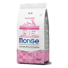 Monge Spec. Line Adult Sausas maistas suaugusiems šunims (su kiauliena, ryžiais ir bulvėmis) 12kg