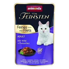 ANIMONDA Vom Feinsten Fines su filėmis Suvenyje ir kalakutų filė 85g drėgnas maistas katėms