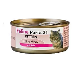 Feline Porta 21 Kitten su vištiena ir ryžiais, drėgnas maistas kačiukams, 100 - 199 g — 3 nuotrauka