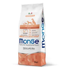 Monge adult sausas pašaras (lašiša ir ryžiai) 12kg