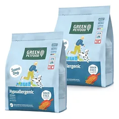 GREEN PETFOOD InsectDog Hypoallergenic 2x900g Šunims skirtas be grūdų maistas su vabzdžių baltymais