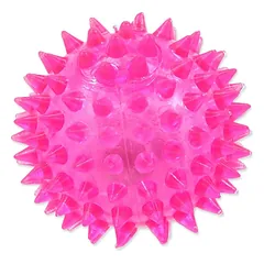 Dog Fantasy kamuoliukas su LED ir spygliais, 5cm (rožinis)