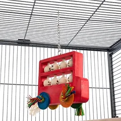 TIAKI Holzspielzeug Doppeldeckerbus für Vögel