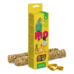 RIO lazdelės su tropiniais vaisiais banguotosioms papūgėlėms ir egzotiniams paukščiams, 2x40g