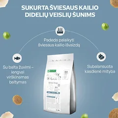 Nature's Protection Superior Care suaugusių didelių veislių balto kailio šunų pašaras su balta žuvimi, 10 kg — 4 nuotrauka