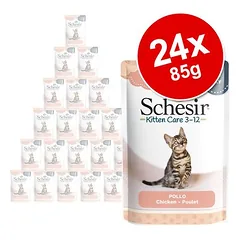 Schesir Cat Jelly Pouch drėgnas maistas katėms, ekonominė pakuotė 24 x 85 g