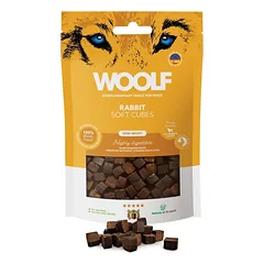 WOOLF Soft Cubes Rabbit Monoprotein 100g minkšti triušienos kubeliai