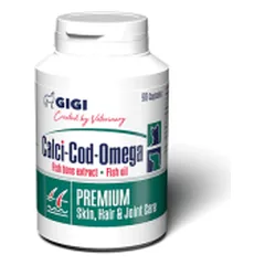 GIGI Calci-Cod-Omega papildai šunims ir katėms, 90 tabl.