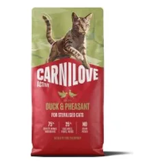 Carnilove Duck&Pheasant Sterilised sausas pašaras katėms, 6 kg