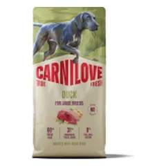 CARNILOVE Dog True Fresh DUCK Duck Large Breeds maistas didelių veislių šunims
