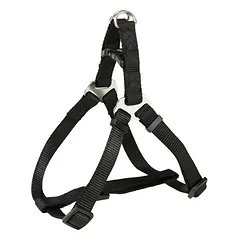 Trixie Premium One Touch petnešos, L 65-80cm/25mm, juodos