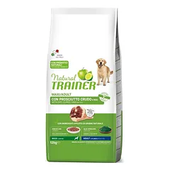Trainer Natural Maxi Adult Ham – sausas maistas didelių veislių, suaugusiems šunims su kumpiu, 12kg