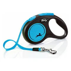 Flexi Neon S (tape) 5 m, blue - dog leash — 1 nuotrauka