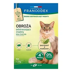 Francodex Repellent Collar - vabzdžių atbaidymo antkaklis katėms, sveriančioms daugiau nei 2 kg (43 cm)