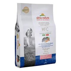 Almo Nature HFC Dog M/L Puppy su Jūros ešys ir Jūros lydeka sausas maistas šuniukams, be glitimo, 8 kg