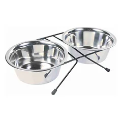 Trixie Eat On Feet Bowl Set nerūdijančio plieno stovas su dubenėliais, 2×0.75 l/15 cm — 2 nuotrauka