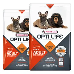 VERSELE-LAGA  Opti Life Adult Digestion Mini Mažoms veislėms su jautria virškinimo sistema 15 kg (2 x 7,5 kg)