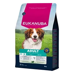 Eukanuba Life Care Adult sausas maistas mažų ir vidutinių veislių šunims su ėriena ir ryžiais S/M 12 kg