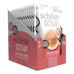 Schesir Soup lašiša su morkomis, 12x40 g maišelis