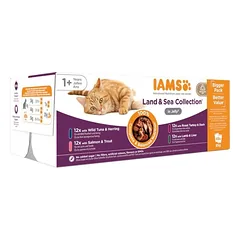 IAMS Cat Delights Adult All Breeds Land&Sea In Jelly Pouch 48 X 85 g