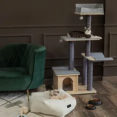 Modern Living draskyklė katėms Raleigh, pilka — 4 nuotrauka