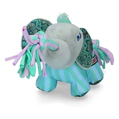 KONG Knots Carnival Elephant S/M patvarus pliušinis žaislas šunims su virvėmis — 2 nuotrauka