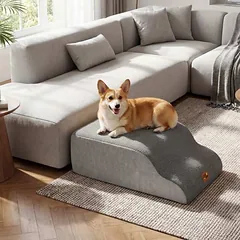 Moduliniai putplasčio šunų laiptai, 4 arba 5 pakopos, 85 × 40,5 × 58 cm / 85 × 40,5 × 56 cm — 3 nuotrauka