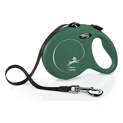FLEXI pavadėlis šuniui Classic L Tape juostinis 5m, alyvuogių žalia