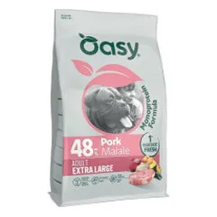 Oasy Monoprotein Adult Extra Large sausas pašaras su kiauliena šunims - Pet24