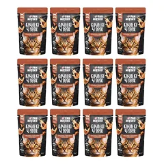PAN MIĘSKO Gabaliukai padaže Veršiena su elniena, šlapias kačių maistas, 12 x 85 g