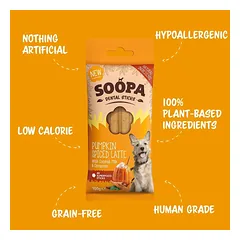 SOOPA Moliūgų Latte skonio lazdelės šunims, Pumpkin Spiced Latte Dog Dental Sticks, 100g — 3 nuotrauka
