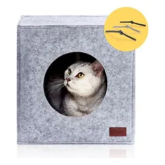 PiuPet® Katzenhöhle inkl Kissen I Kuschelhöhle Katze