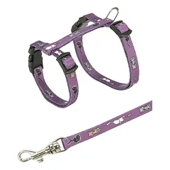 TRIXIE Junior petnešos kačiukams su pavadėliu, Kitty Cat motyvas, 21-33 cm-8 mm, 1.20 m