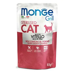 Monge Grill Sterilised konservai katėms su veršiena, 85 g parduotuvėje 1petshop.lt