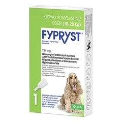 Fypryst antiparazitinis užlašinamasis tirpalas šunims, (10–20 kg), 134 mg