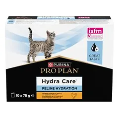 Purina Pro Plan Hydra Care pašaro papildas suaugusioms katėms, padedantis palaikyti pakankamą skysčių suvartojimą, su vištiena, 10x75 g