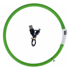 TIAKI USB LED silikoninis žiedas Spark, žalia — 3 nuotrauka