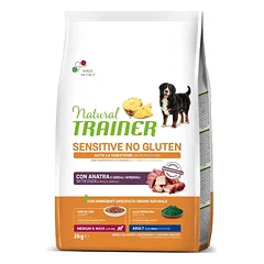 Natural Trainer ADULT DOG SENSITIVE NO GLUTEN M/M DUCK (antiena) 3kg