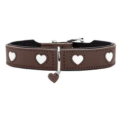 HUNTER antkaklis šunims Love, Dydis: M, Spalva: ruda/juoda, Kaklo apimtis: 41 - 49 cm, Plotis: 3,9 cm — 4 nuotrauka