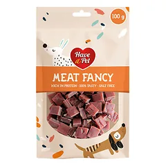 HAP Meat Fancy antienos kubeliai skanėstai šunims, 100 g parduotuvėje Petz.lt